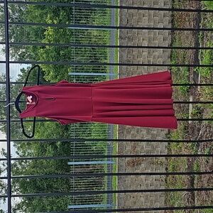 Maroon halter cocktail dress